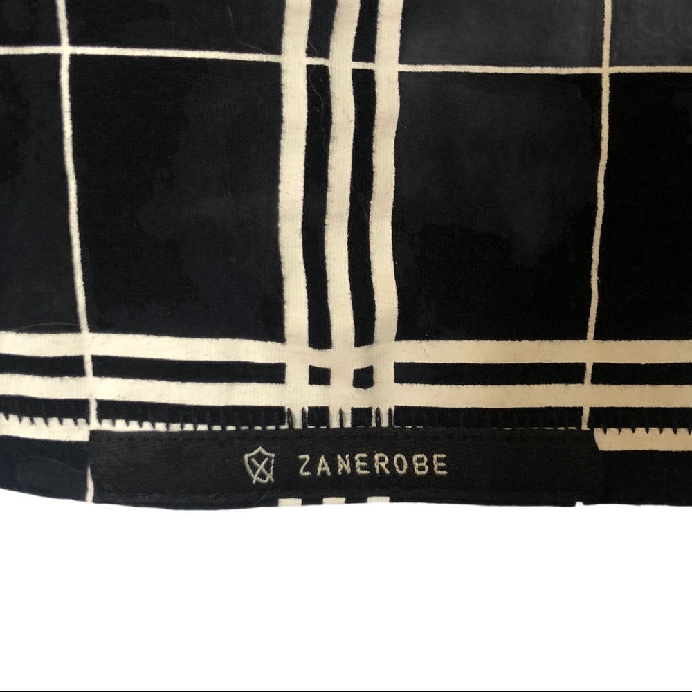 Zanerobe Black and White Longline Plaid Tank Top - Picture 9 of 10